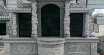 北海 芝麻灰高档墓碑，土墓，可定制