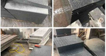 北海 芝麻黑地铺石材