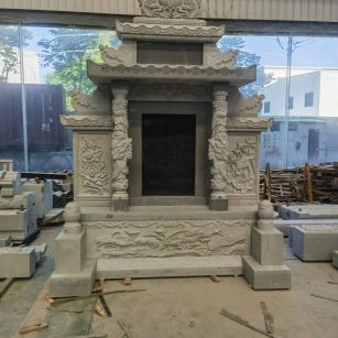 北海 芝麻灰高档墓碑、土墓，一套也支持定做