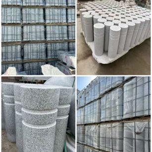 北海 芝麻白花岗岩挡车柱、隔离柱多少钱