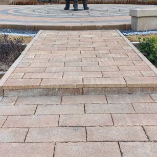 北海仿古石铺装效果