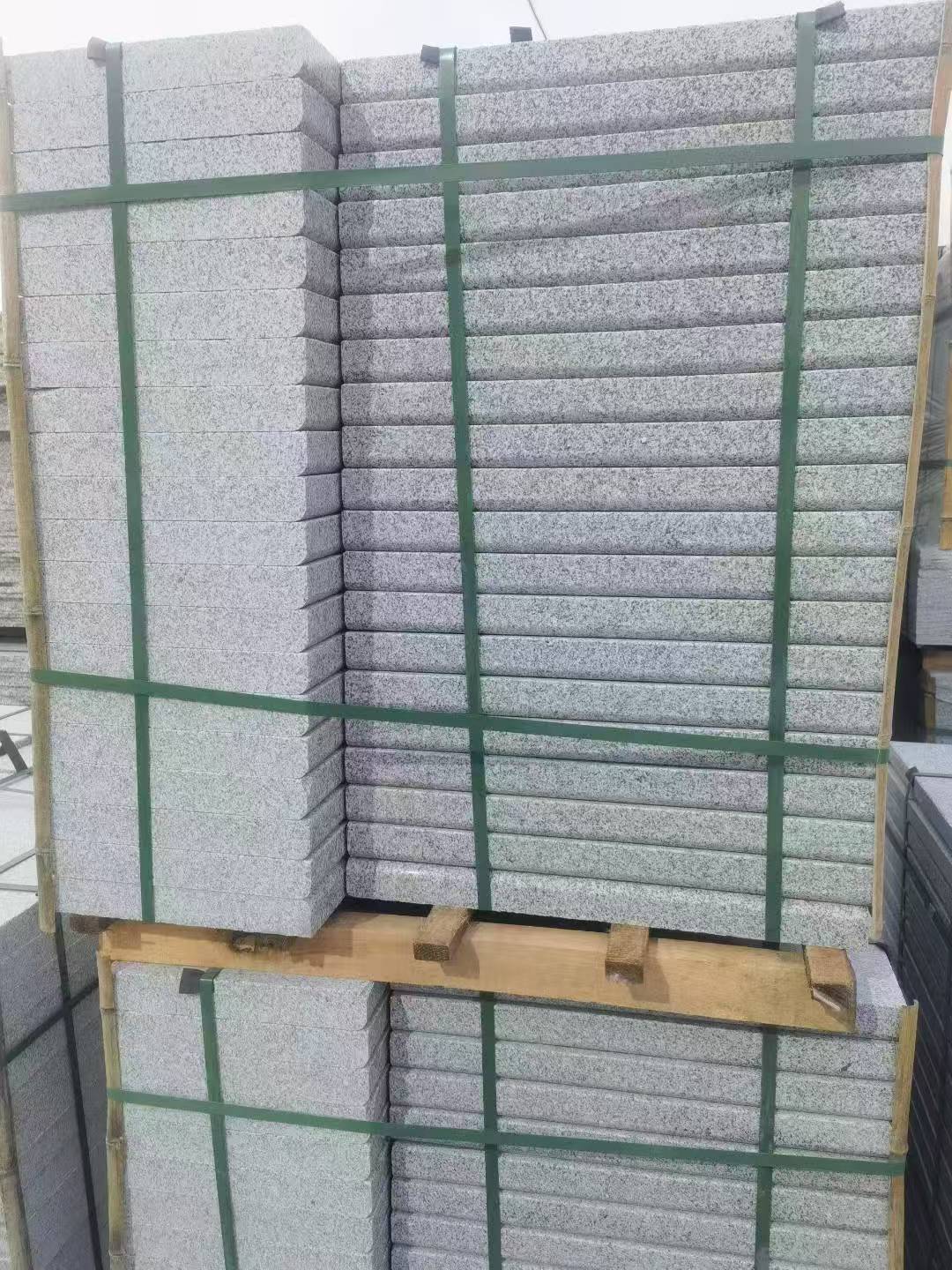 北海 5公分芝麻白，倒斜角，室外楼梯踏步