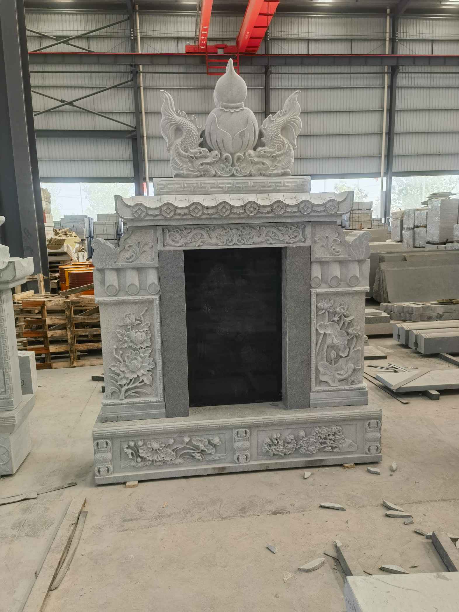 北海 芝麻灰高档墓碑、土墓，一套也支持定做