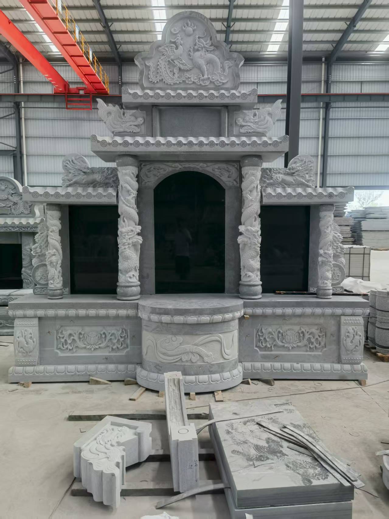 北海 芝麻灰高档墓碑，土墓，可定制