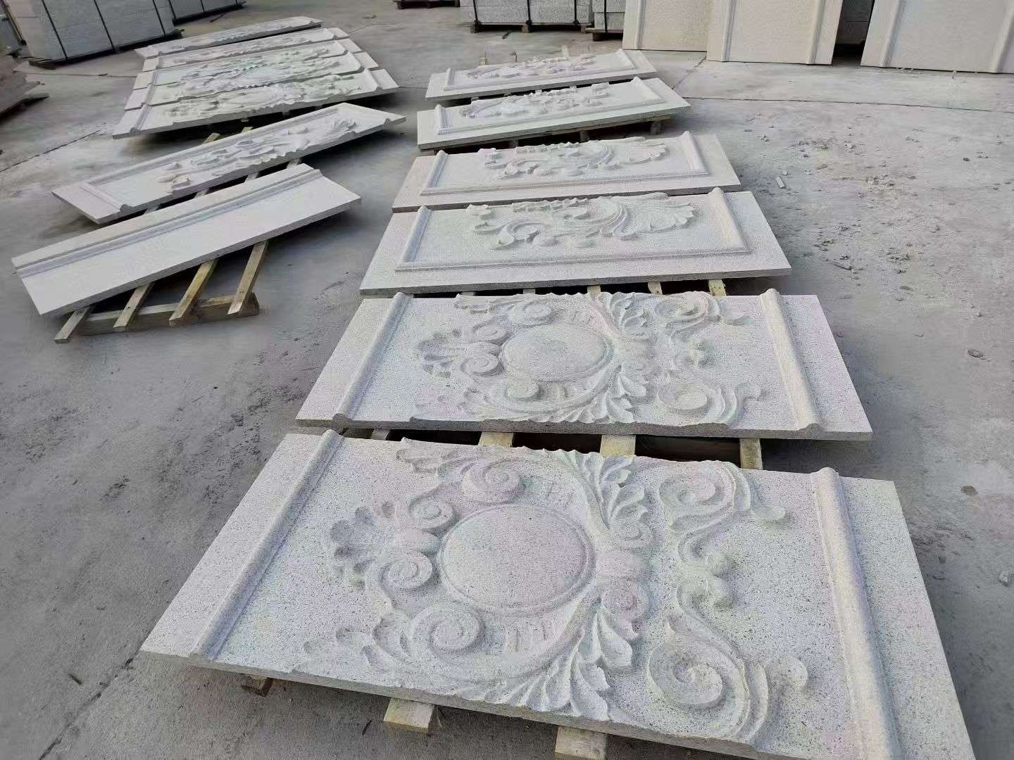 北海 芝麻白干挂雕花板